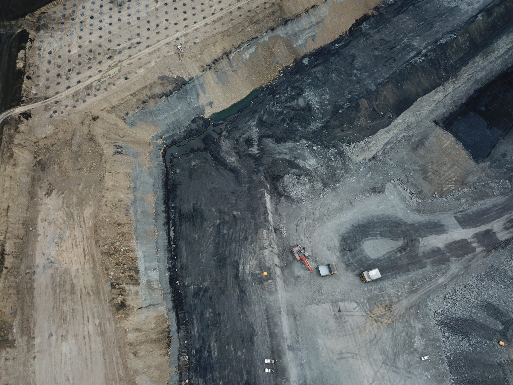 Mining site aerial view