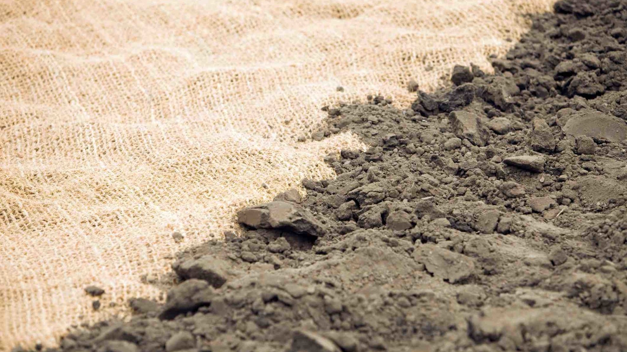 Coir Erosion Blanket and Dirt for Landscaping